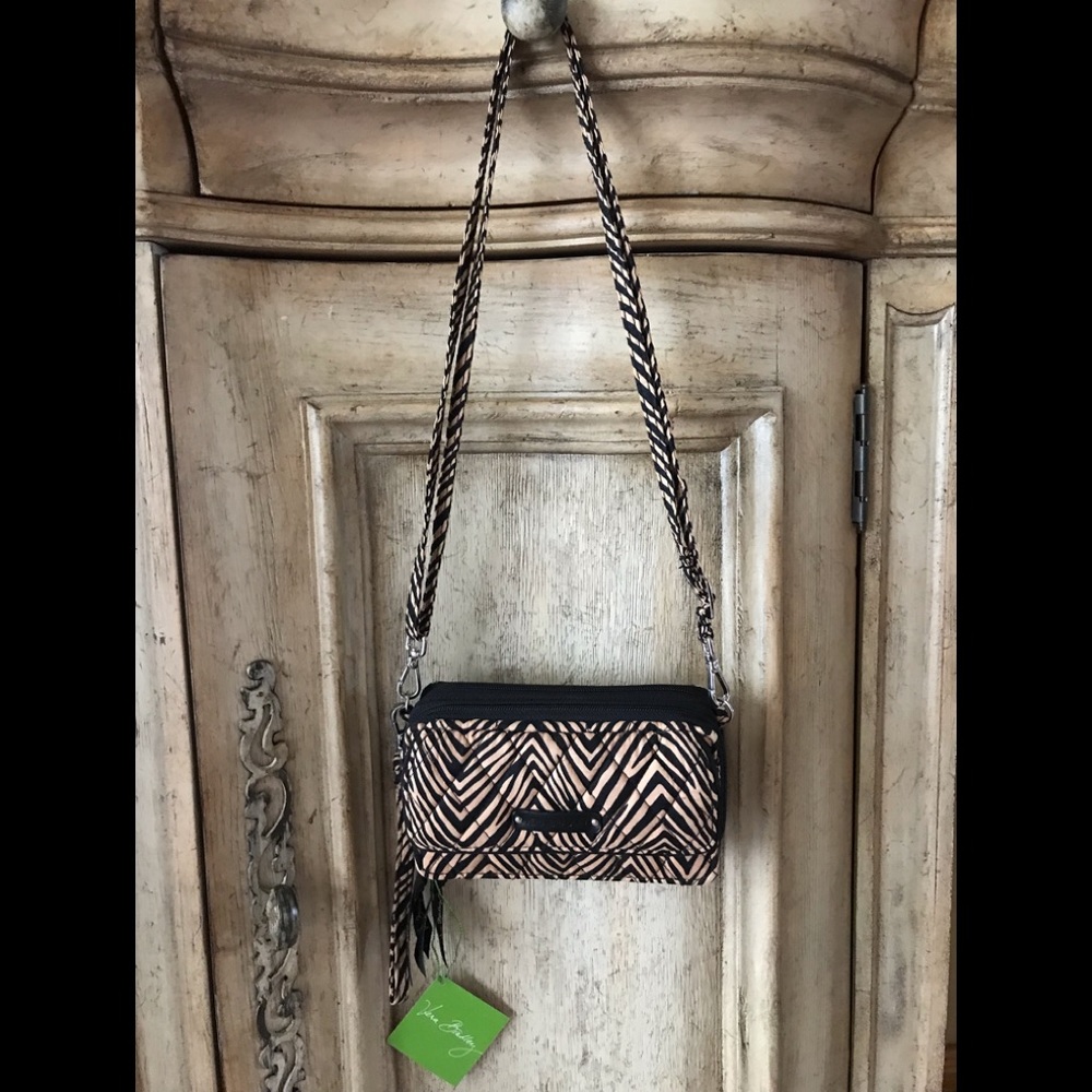 Vera Bradley All in One Crossbody in Zebra NWT